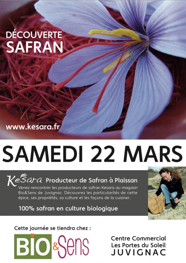 Journée Découverte Safran à Bio&Sens Juvignac