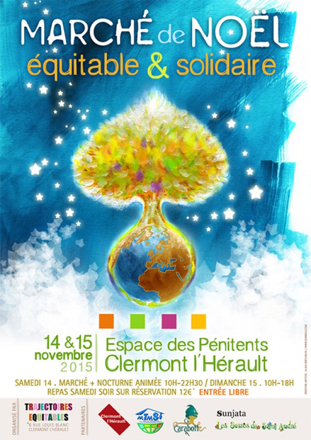 Marché de Noël équitable & solidaire les 14 & 15 novembre à Clermont l’Hérault